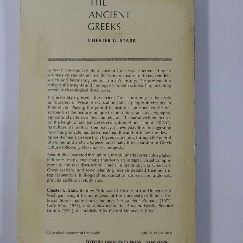 The Ancient Greeks by Chester G. Starr | Greek History, Classical Civilization, Ancient Greece