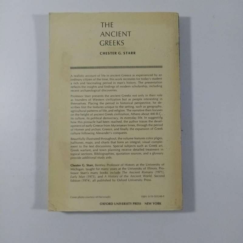 The Ancient Greeks by Chester G. Starr | Greek History, Classical Civilization, Ancient Greece