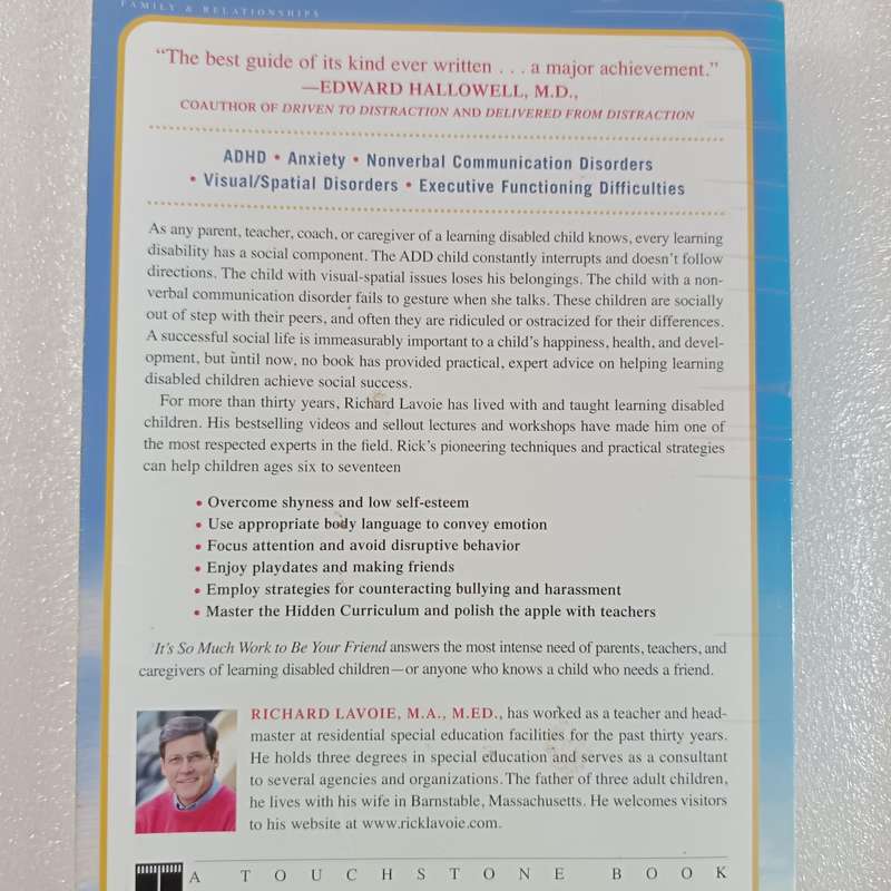 Its So Much Work to Be Your Friend by Richard Lavoie | LD Social Skills, Friendship Guide
