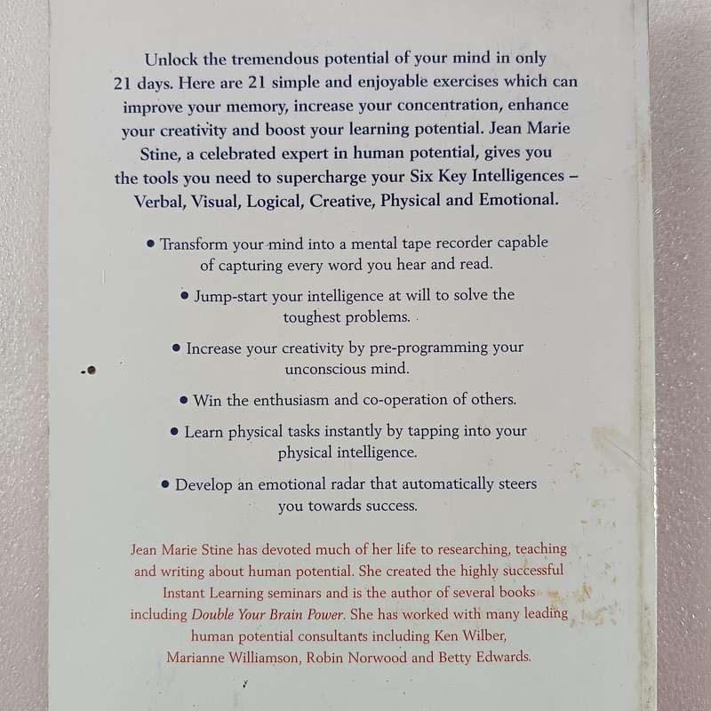 Super Brain Power by Jean Marie Stine | 21Day Program to Enhance Intelligences