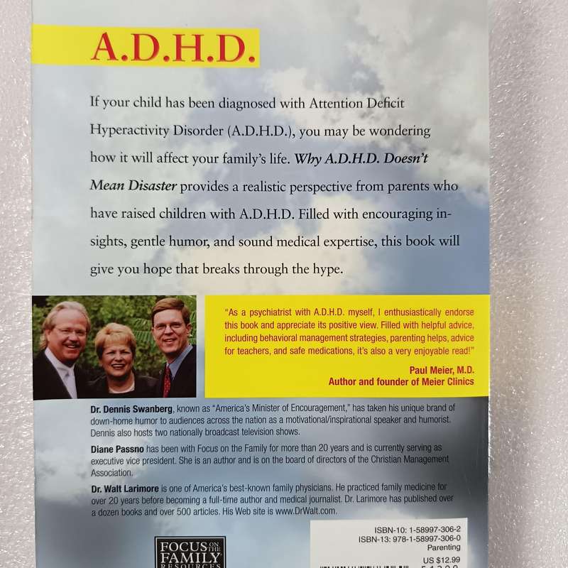 Why A.D.H.D. Doesnt Mean Disaster by Swanberg, Passno & Larimore | Hope for Parents