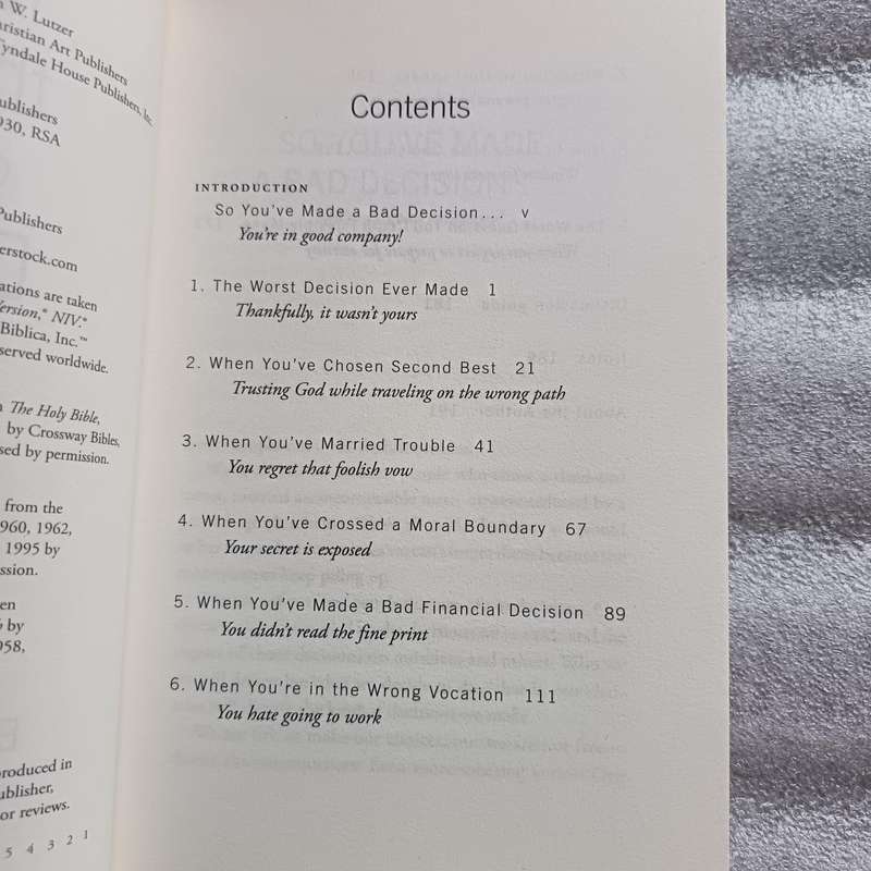 Making the Best of a Bad Decision by ErwinW.Lutzer | Regret, Grace, Christian SelfHelp