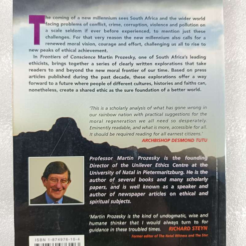 Frontiers of Conscience by Martin Prozesky | Ethics, Ubuntu, Global Moral Equity