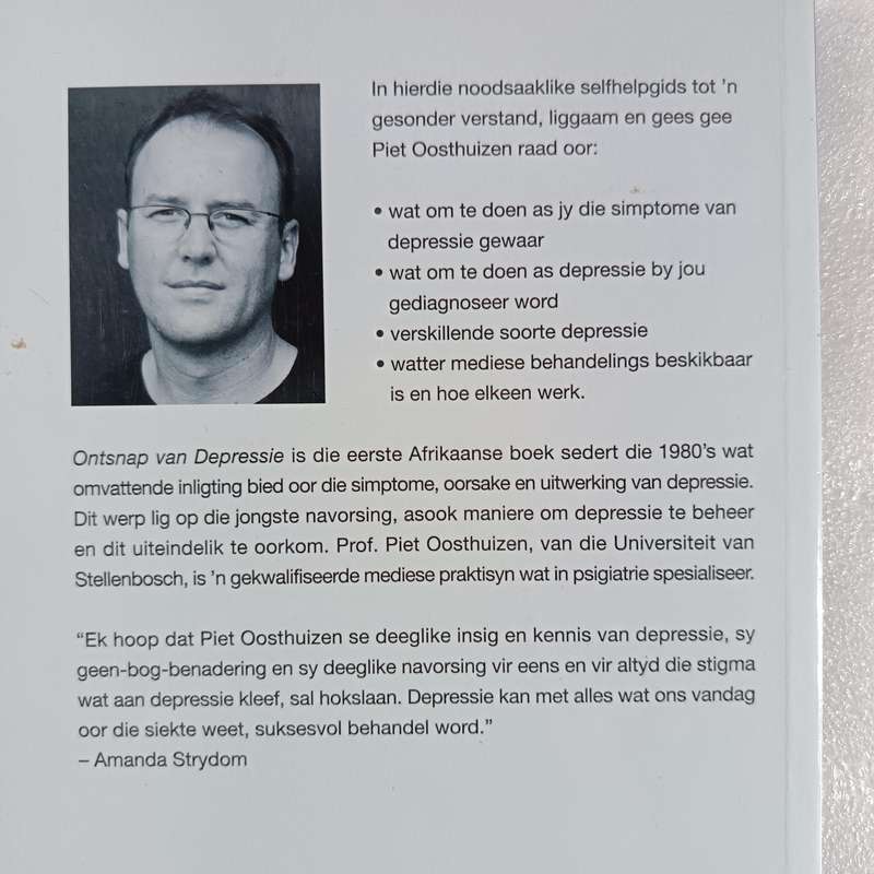 Ontsnap van Depressie deur Piet Oosthuizen | Afrikaanse selfhelp, geestesgesondheid