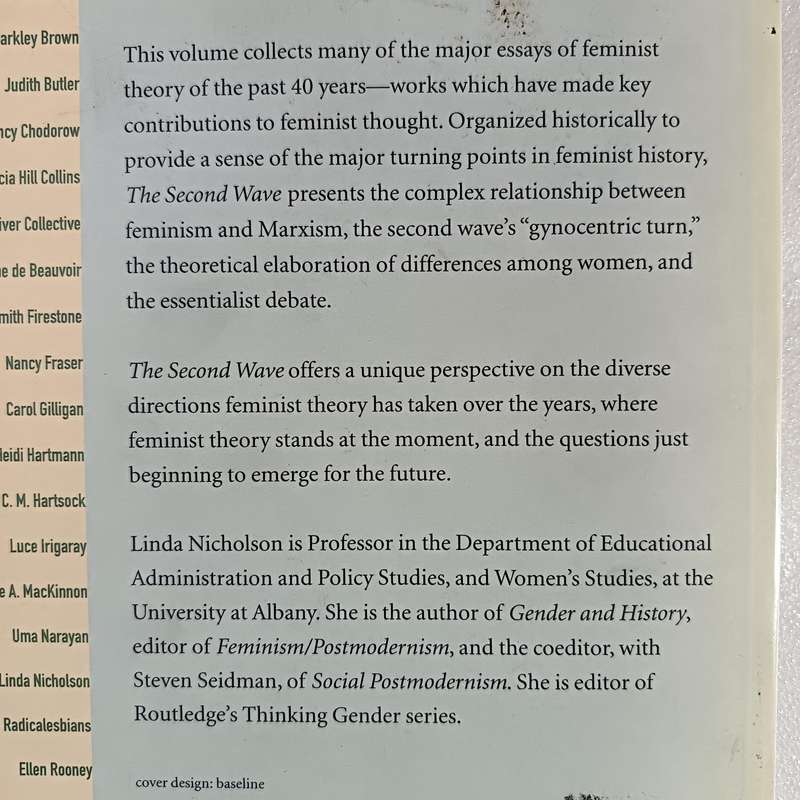 The Second Wave  A Reader in Feminist Theory | Foundational Texts from 1960s1990s