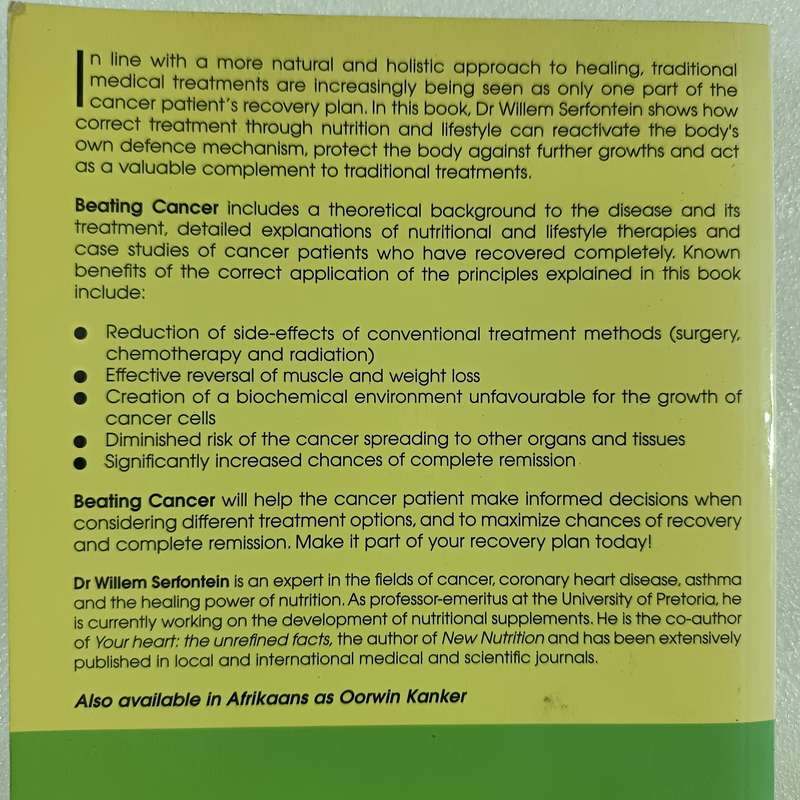 Beating Cancer by Willem Serfontein | Holistic Cancer Care, Nutrition & Treatment Guide