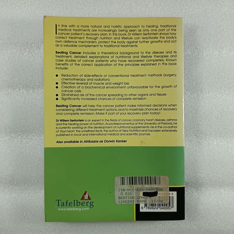 Beating Cancer by Willem Serfontein | Holistic Cancer Care, Nutrition & Treatment Guide
