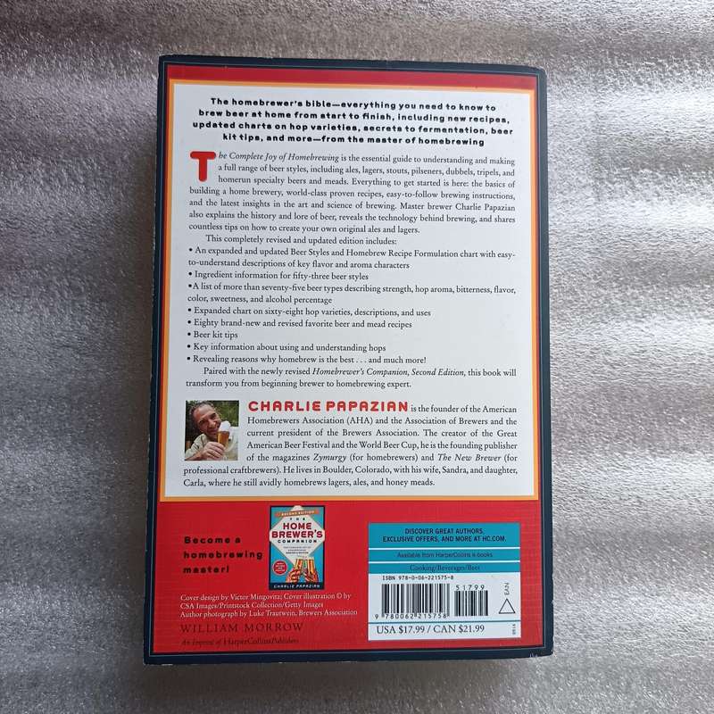The Complete Joy of Homebrewing by Charlie Papazian | Fully Revised 4th Edition, Beginners Bible