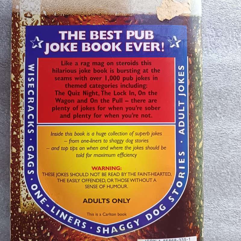 The Biggest Pub Joke Book Ever! by IvorBaddiel & IanStone | Over 1,500 Pub Jokes