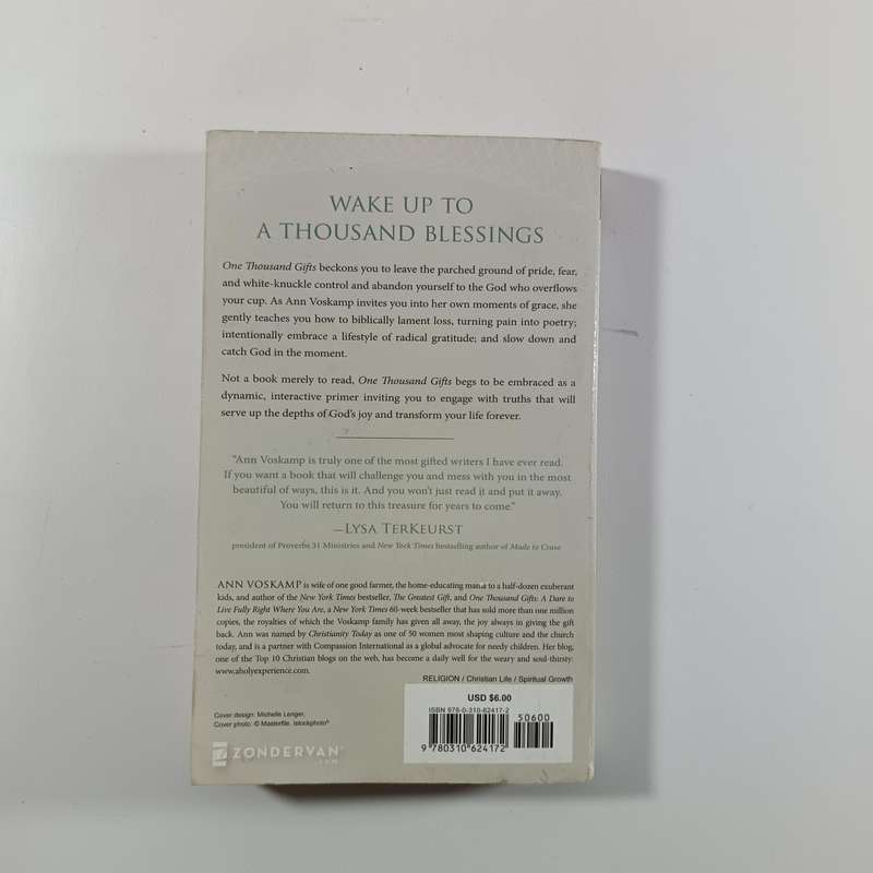 One Thousand Gifts by Ann Voskamp | Christian Memoir, Gratitude, Faith, Spiritual Growth