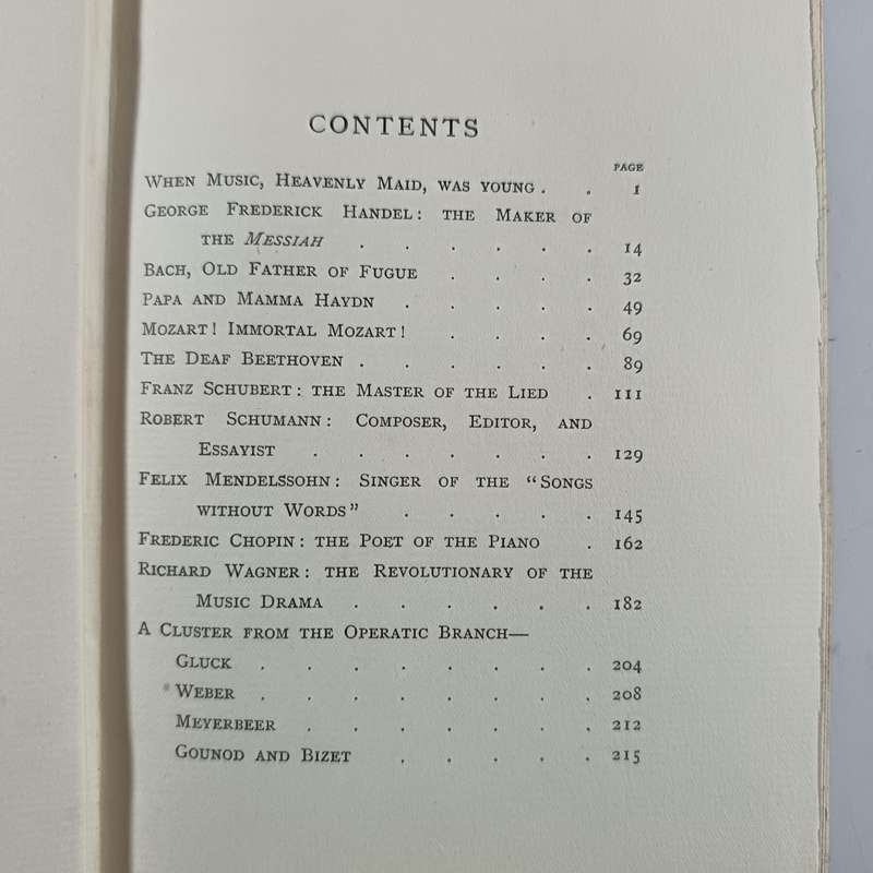 The Master Musicians by Cuthbert Hadden | 1919 T.N. Foulis | Vintage Music Biographies
