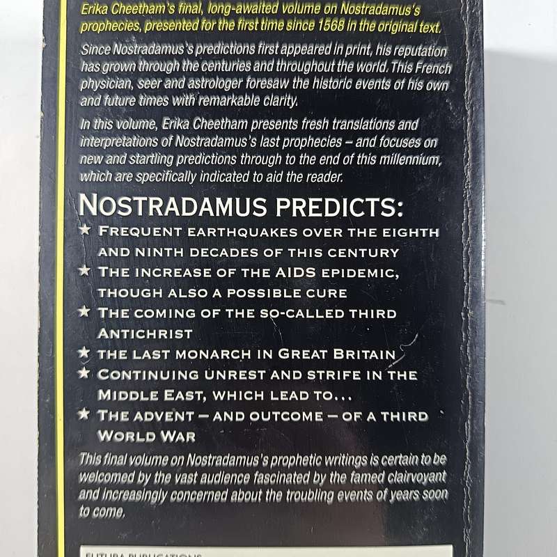 The Final Prophecies of Nostradamus by Erika Cheetham | Prophecy, Divination, Nostradamus