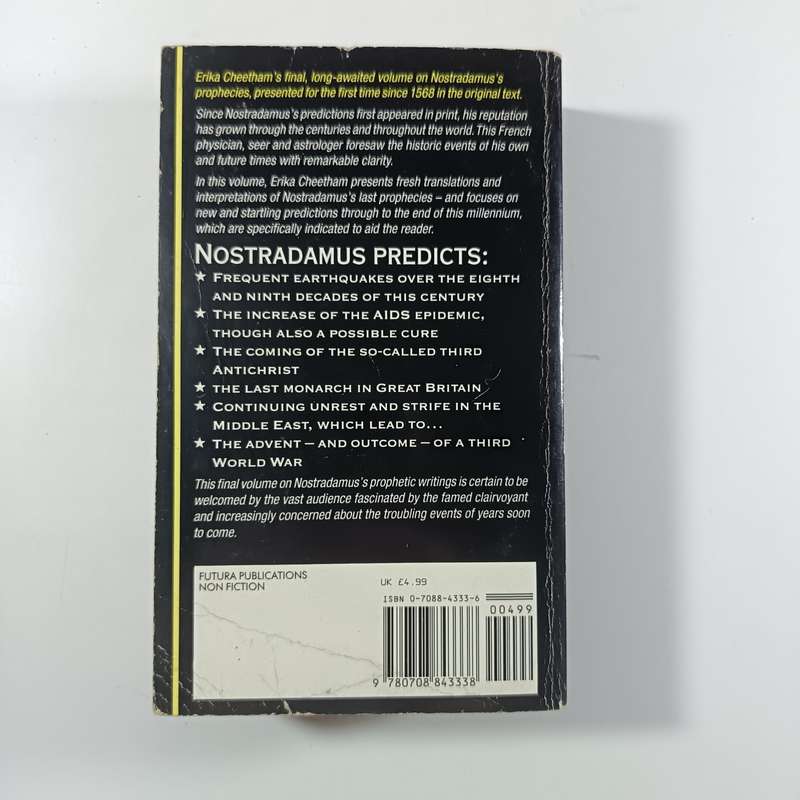 The Final Prophecies of Nostradamus by Erika Cheetham | Prophecy, Divination, Nostradamus