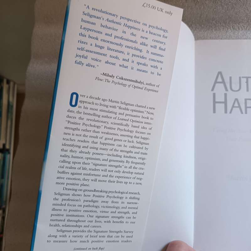 Authentic Happiness - Martin Seligman - Psychology & Positive Thinking Book