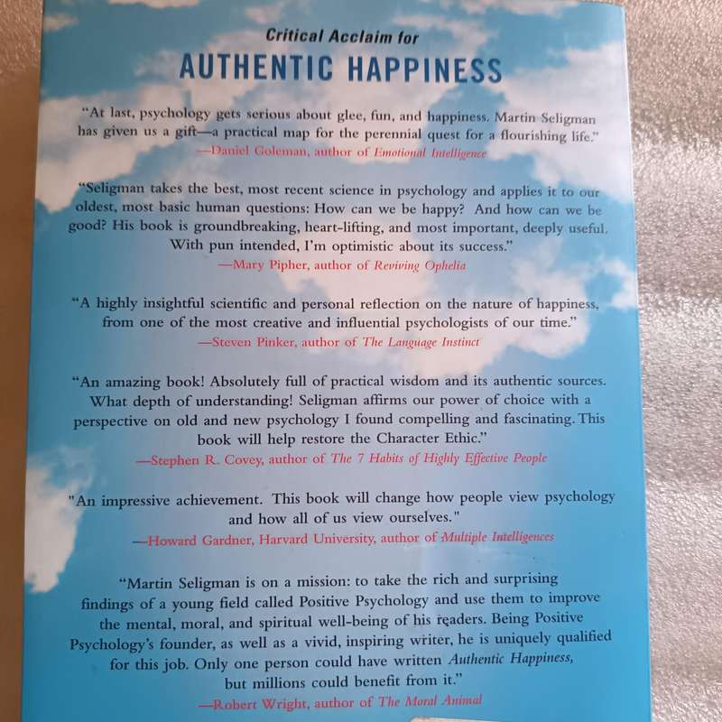 Authentic Happiness - Martin Seligman - Psychology & Positive Thinking Book
