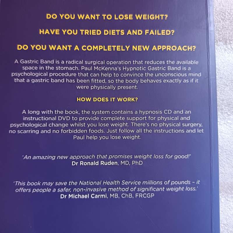 Hypnotic Gastric Band: The New SurgeryFree WeightLoss System by PaulMcKenna Ph.D.