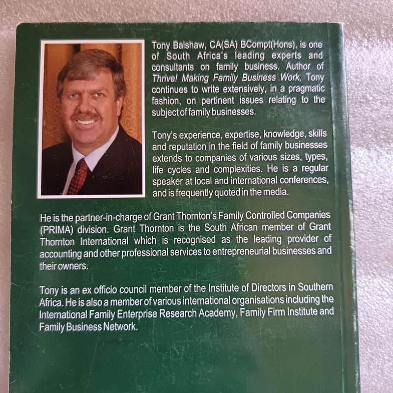 Family Business Governance by Tony Balshaw | Succession Planning, Board Structure, Family Systems