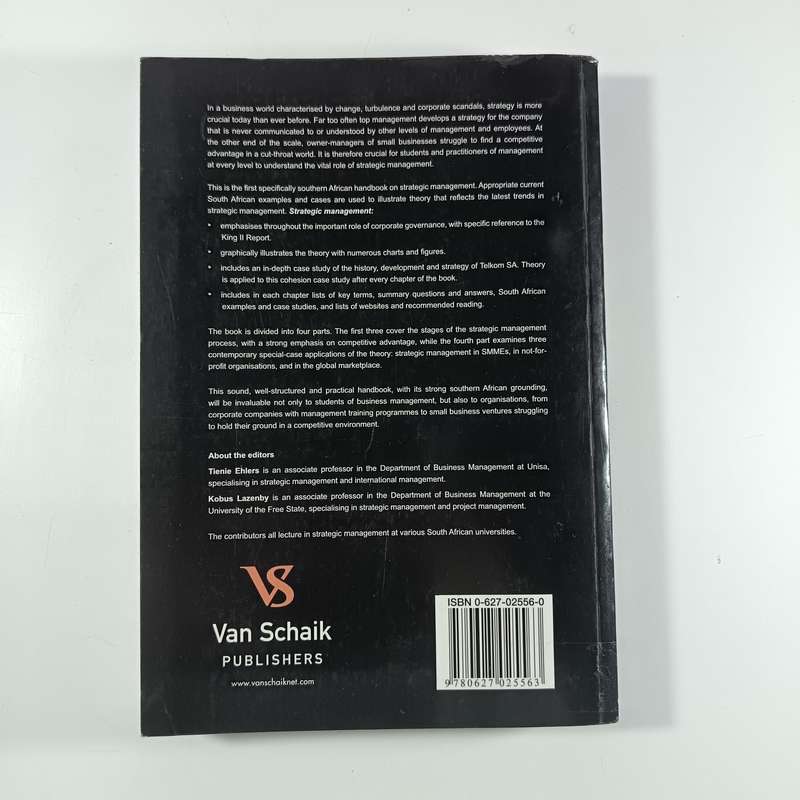 Strategic Management: Southern African Concepts and Cases by T. Ehlers & K. Lazenby | Business Strat