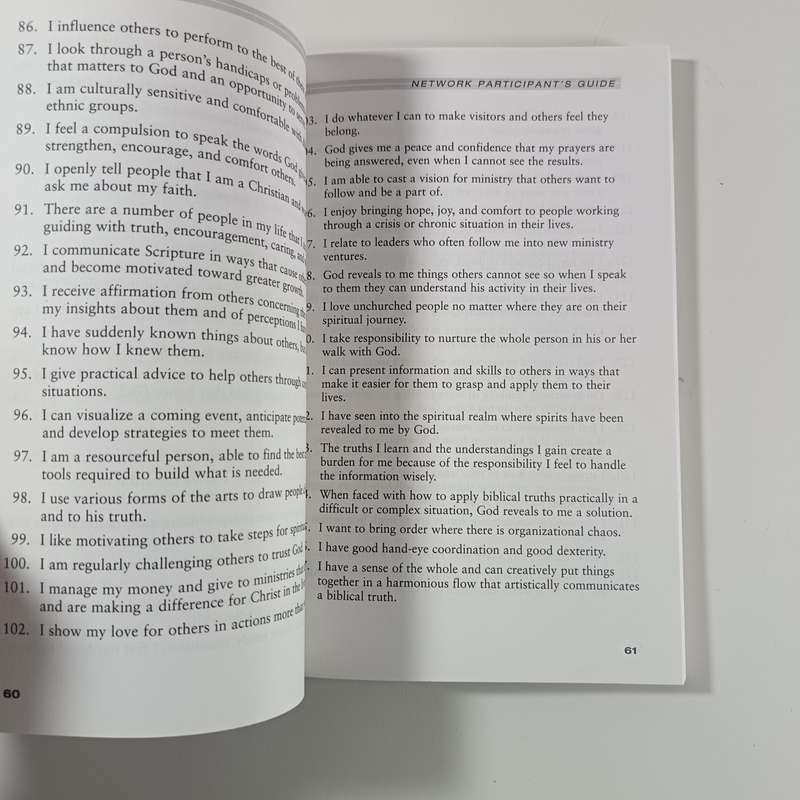 Network Participants Guide by BruceL.Bugbee  | Discover Your Spiritual Gifts & Ministry Role