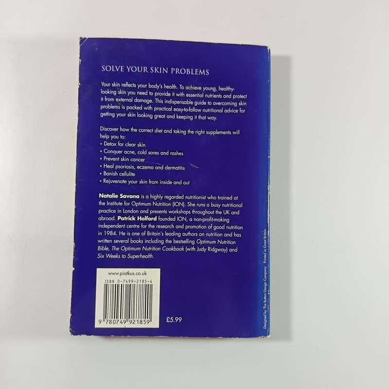 Solve Your Skin Problems by Patrick Holford & Natalie Savona | Natural Nutrition to Clear Skin