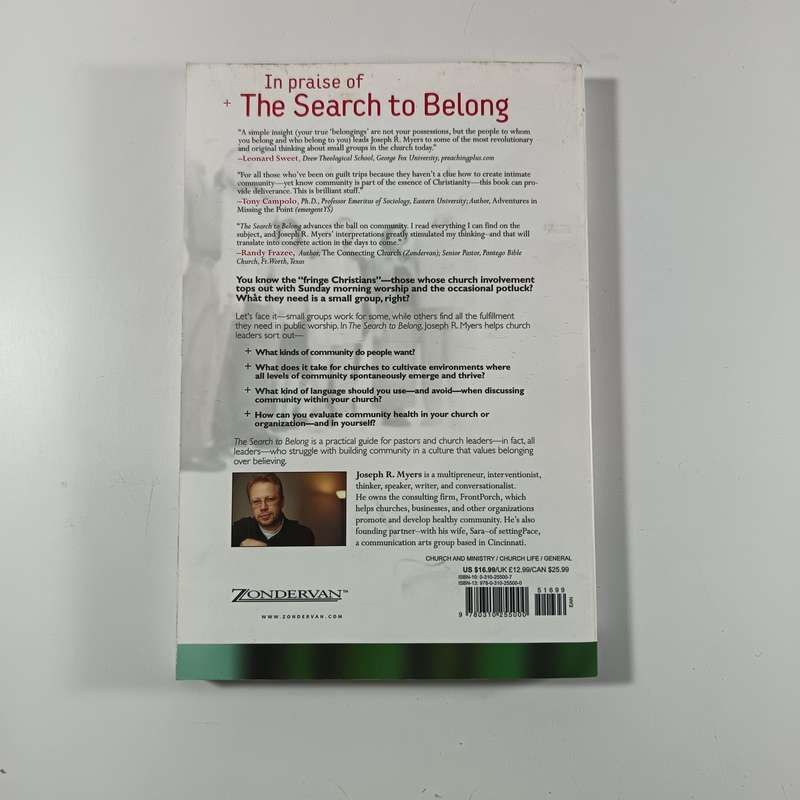 The Search to Belong by Joseph R. Myers | Rethinking Intimacy, Community & Small Groups