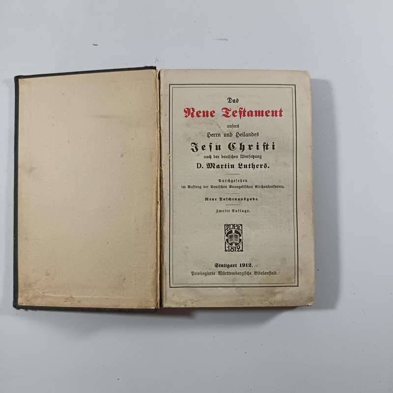 1912 German Bible  Neues Testament & Psalmen (Martin Luther) | Antique Berlin Scripture