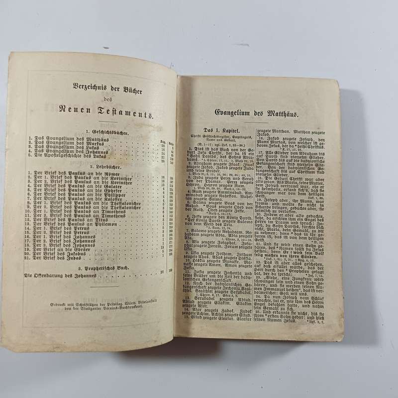 1912 German Bible  Neues Testament & Psalmen (Martin Luther) | Antique Berlin Scripture