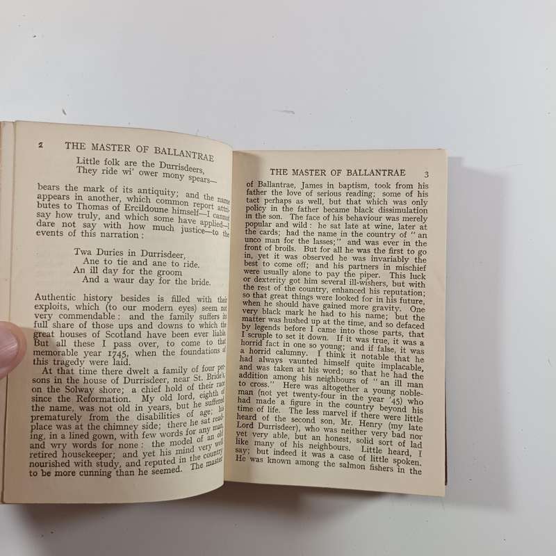 MASTER OF BALLANTRAE - Robert Louis Stevenson  Vintage Circa 1930s Hardcover