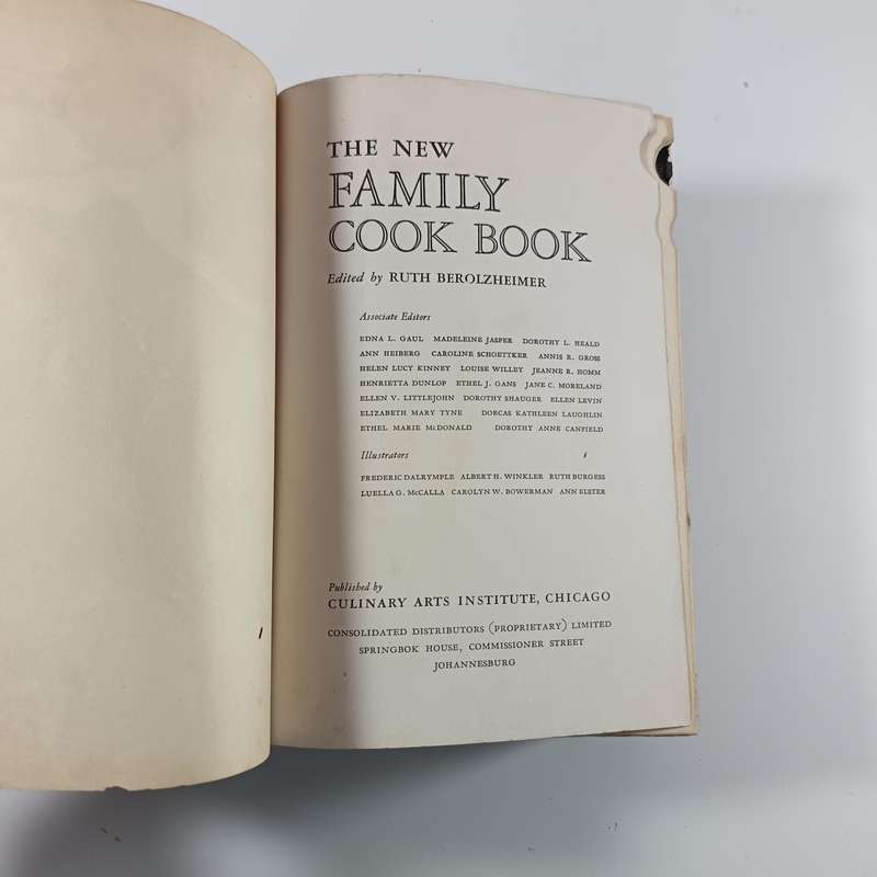 The New Family Cook Book Edited by Ruth Berolzheimer | Vintage Cookbook, 1950s