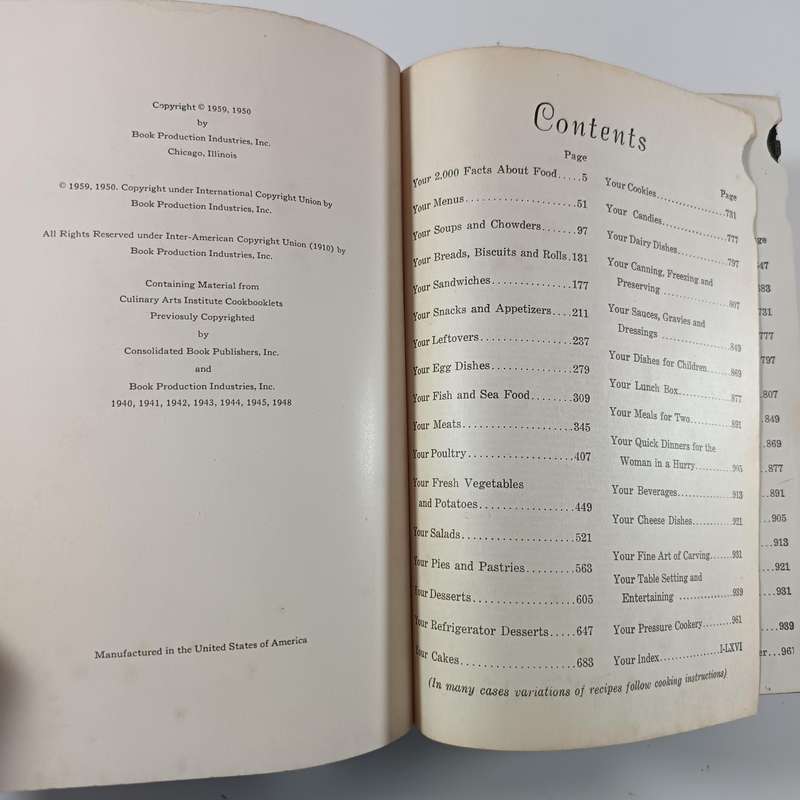 The New Family Cook Book Edited by Ruth Berolzheimer | Vintage Cookbook, 1950s
