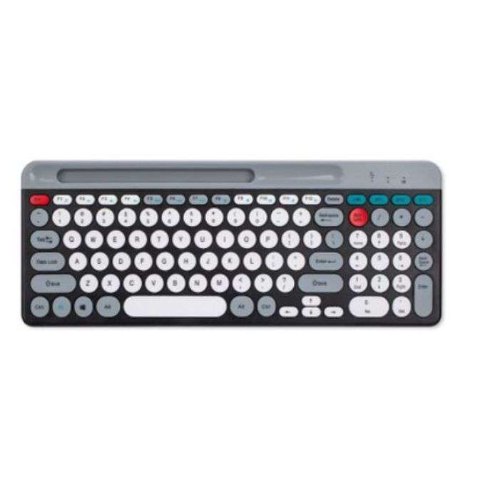 Fashion Phone Slot Portable Wireless Bluetooth Dual-Mode Keyboard