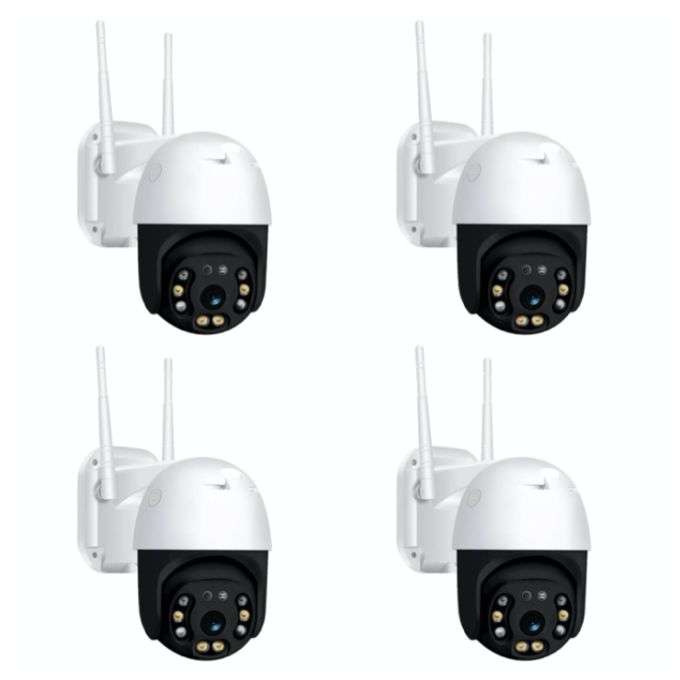4 x Q-S4 MAX 8K WIFI IP Smart Surveillance Camera with 4 x 64GB SD Card