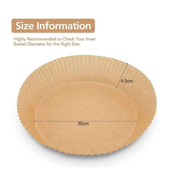 Non-stick Air Fryer Liners 20cm - 100pcs