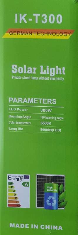 300W LED Solar Light with remote control