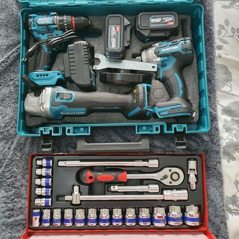 3 in 1 Combo Power Tool Set & 24pcs Socket Set