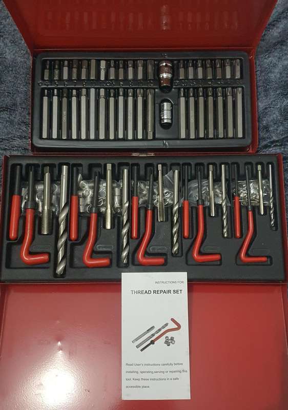 40 Piece Hex and Spline Bit Set & 131 Piece Thread Repair Set