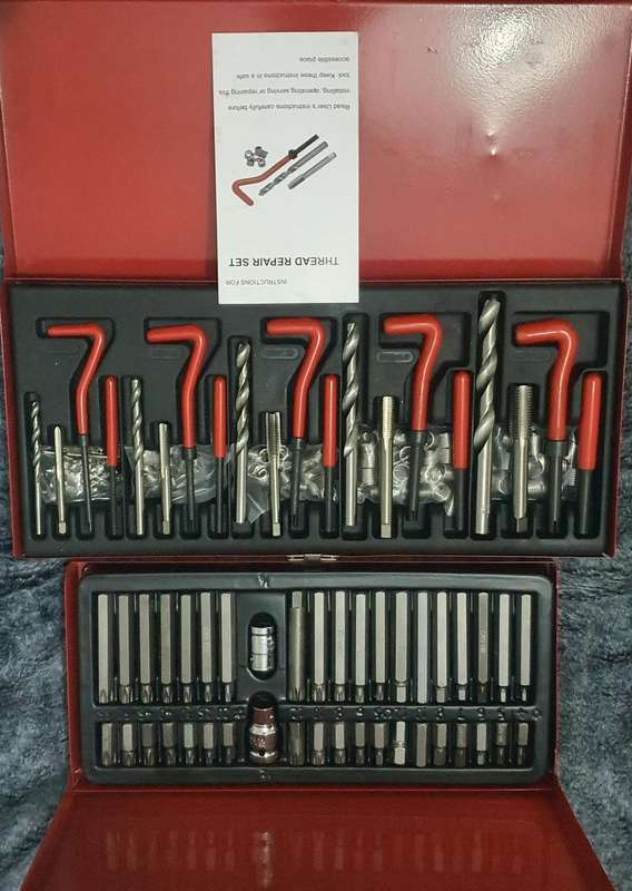 40 Piece Hex and Spline Bit Set & 131 Piece Thread Repair Set