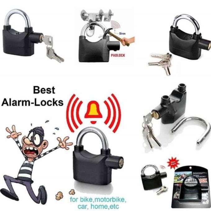 2 X Anti Theft Siren Security Alarm Movement Shock Sensor Lock