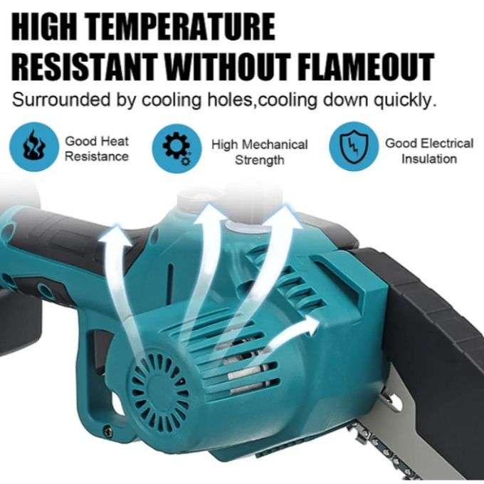 Rechargeable Chainsaw With Two 25V Lithium Batteries 7500 Mah