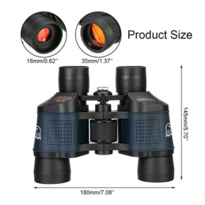 60x60HD Binoculars  Professional High-Power Low Light Outdoor Red Film