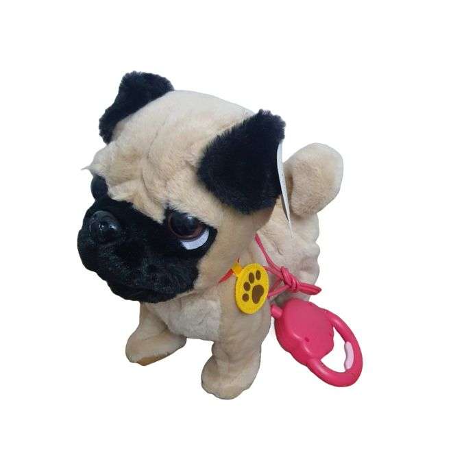 Plush Walking dog - Brown and Black - 26cm