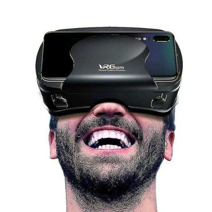 VRG Pro 3D Virtual Reality Glasses with Adjustable IPD - Black