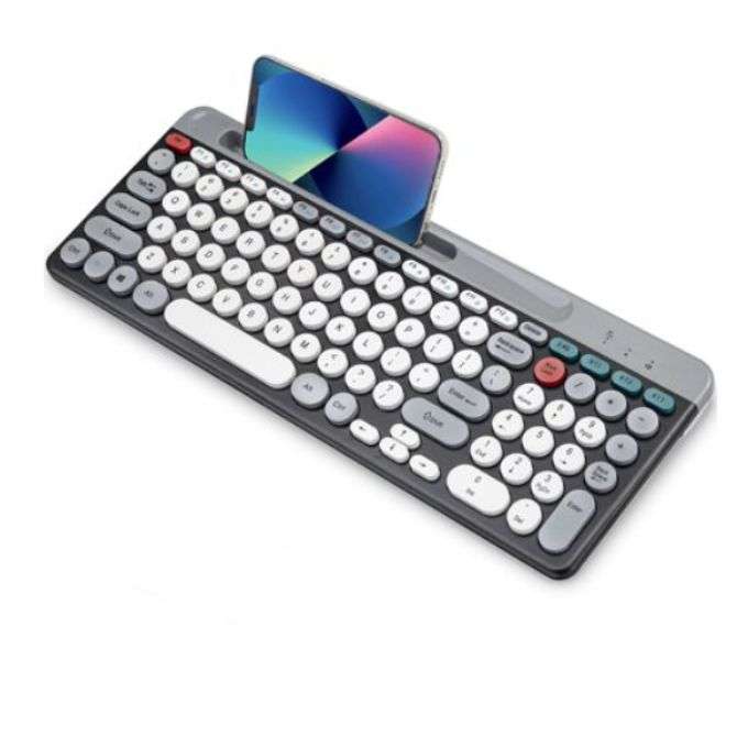 Fashion Phone Slot Portable Wireless Bluetooth Dual-Mode Keyboard
