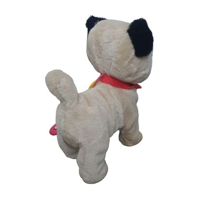 Plush Walking dog - Brown and Black - 26cm