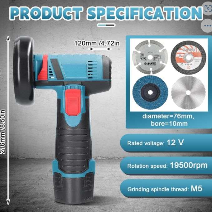 Mini 75mm Machine Angle Grinder
