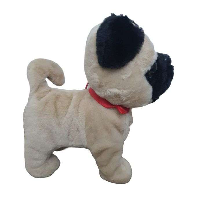 Plush Walking dog - Brown and Black - 26cm