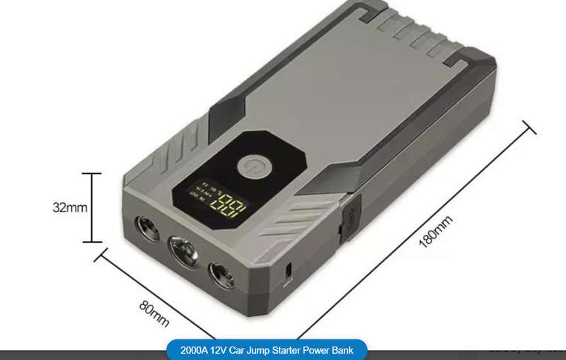 2000A 12V Car Jump Starter Power Bank
