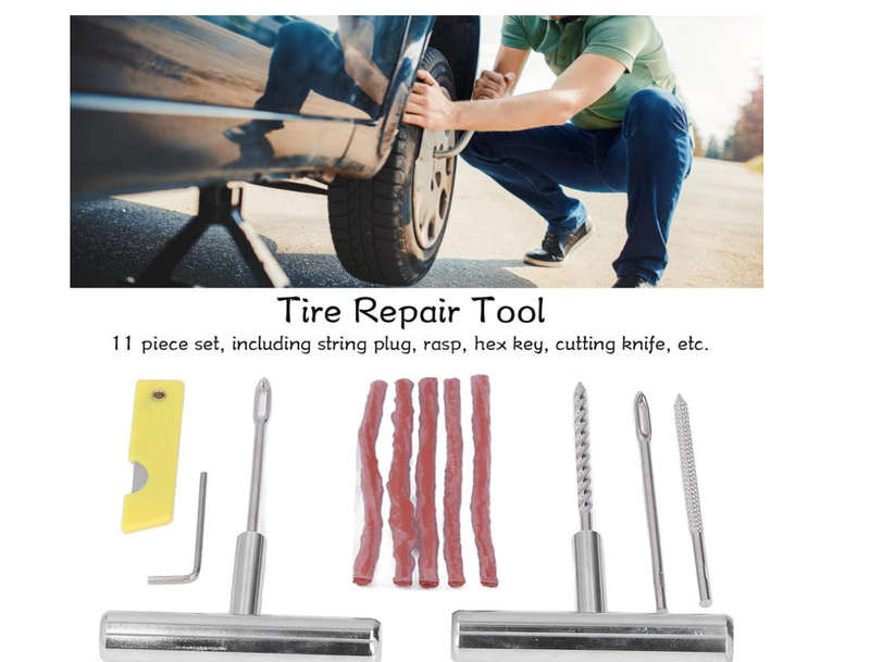 11Pcs Tire Repair Kit,