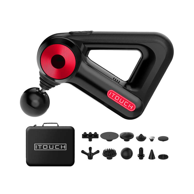 ITOUCH Massage Gun: Deep Tissue Percussion Massager & 12 Massage Heads