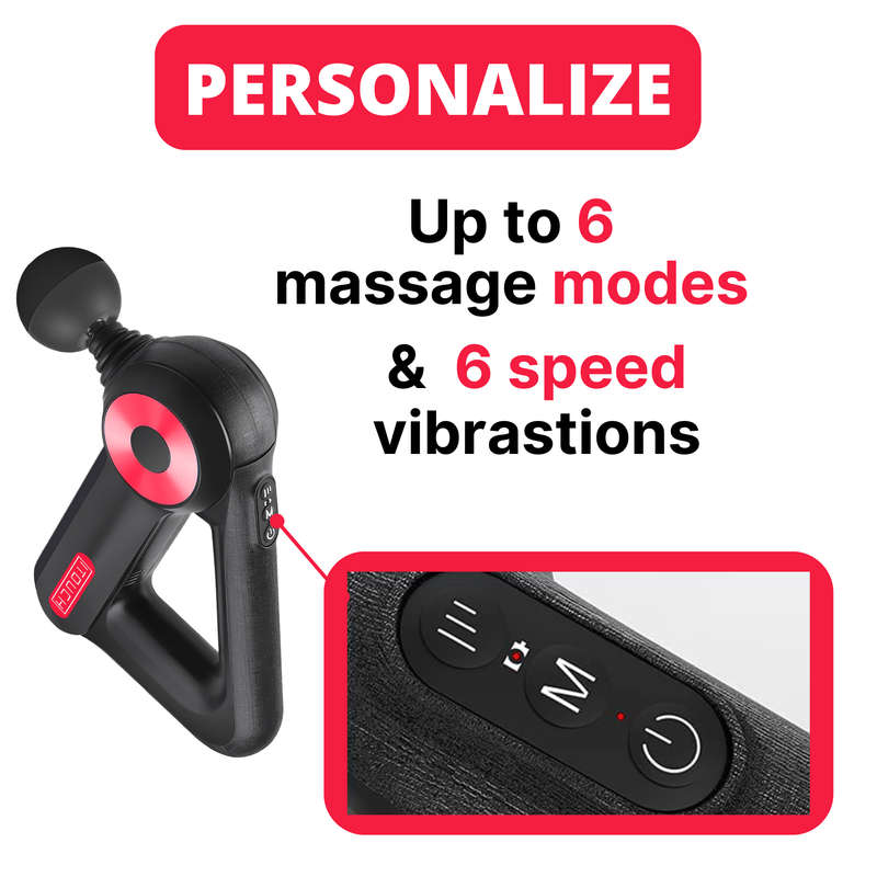 ITOUCH Massage Gun: Deep Tissue Percussion Massager & 12 Massage Heads